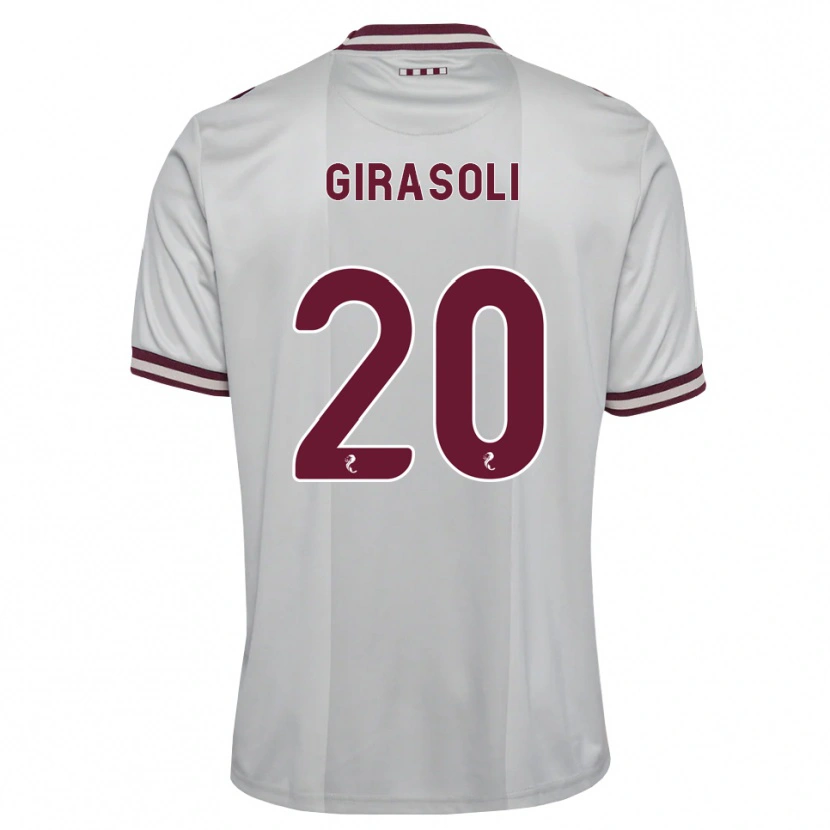 Danxen Men Carly Girasoli #20 White Burgundy Away Jersey 2026/27 T-Shirt