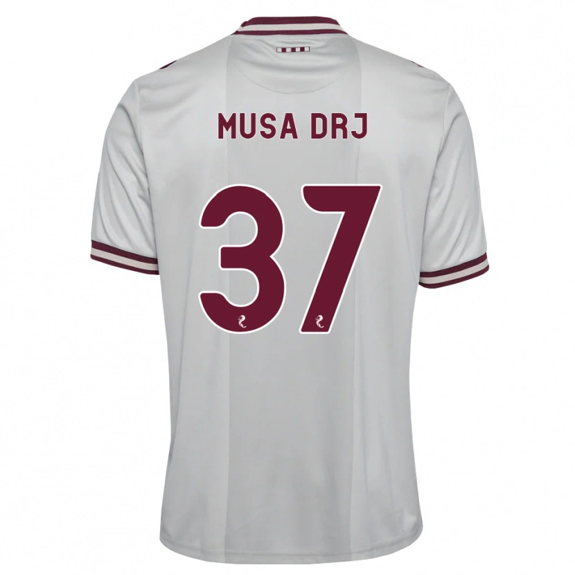 Danxen Men Musa Drammeh #37 White Burgundy Away Jersey 2026/27 T-Shirt