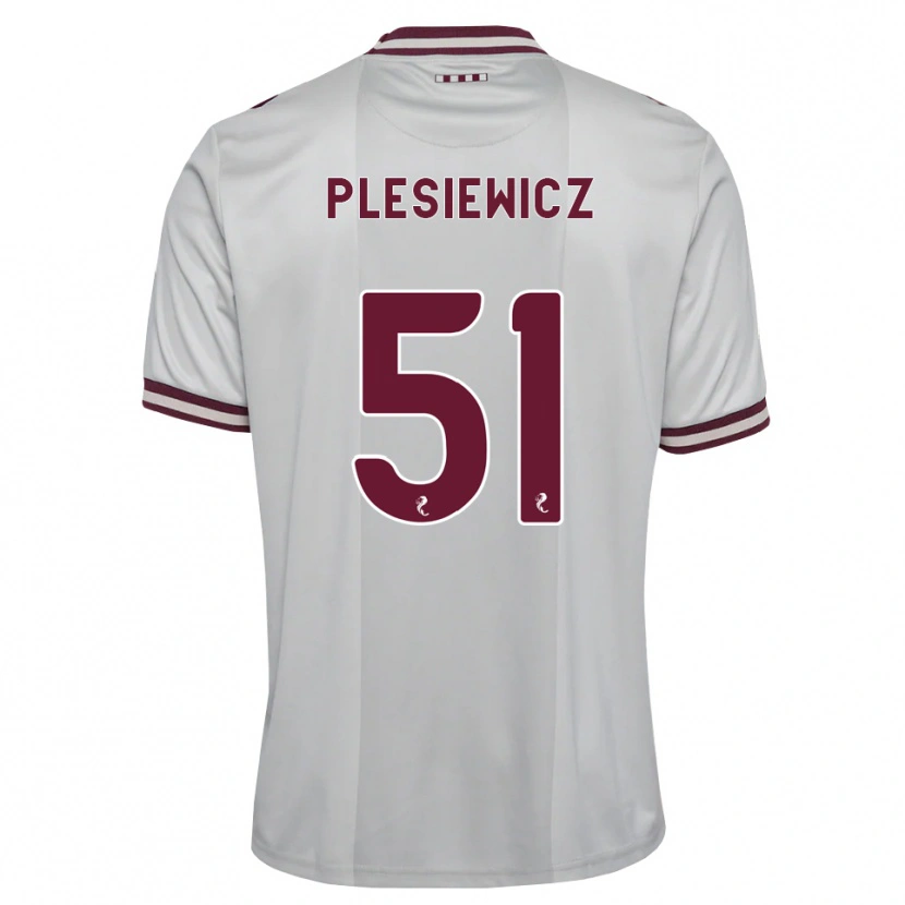 Danxen Men Szymon Plesiewicz #51 White Burgundy Away Jersey 2026/27 T-Shirt