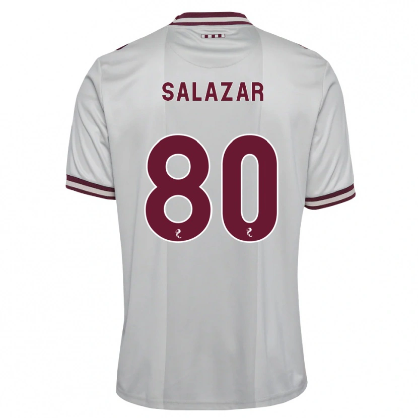 Danxen Men Andrés Salazar #80 White Burgundy Away Jersey 2026/27 T-Shirt