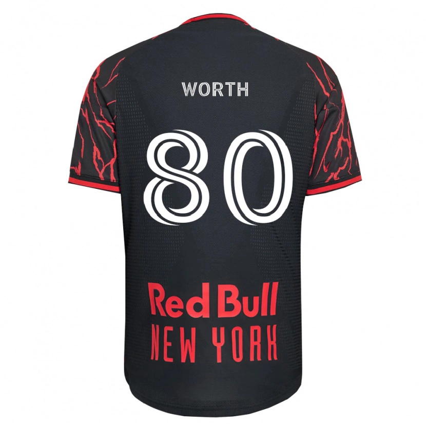 Danxen Women Nate Worth #80 Red Black White Home Jersey 2026/27 T-Shirt