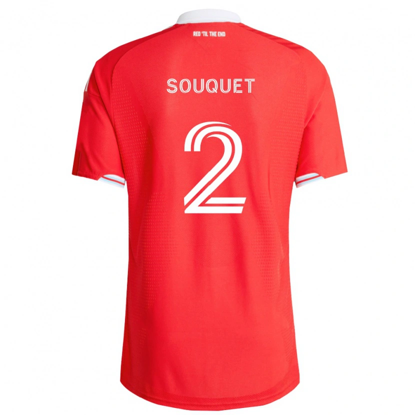 Danxen Women Arnaud Souquet #2 Red Deep Blue White Home Jersey 2026/27 T-Shirt