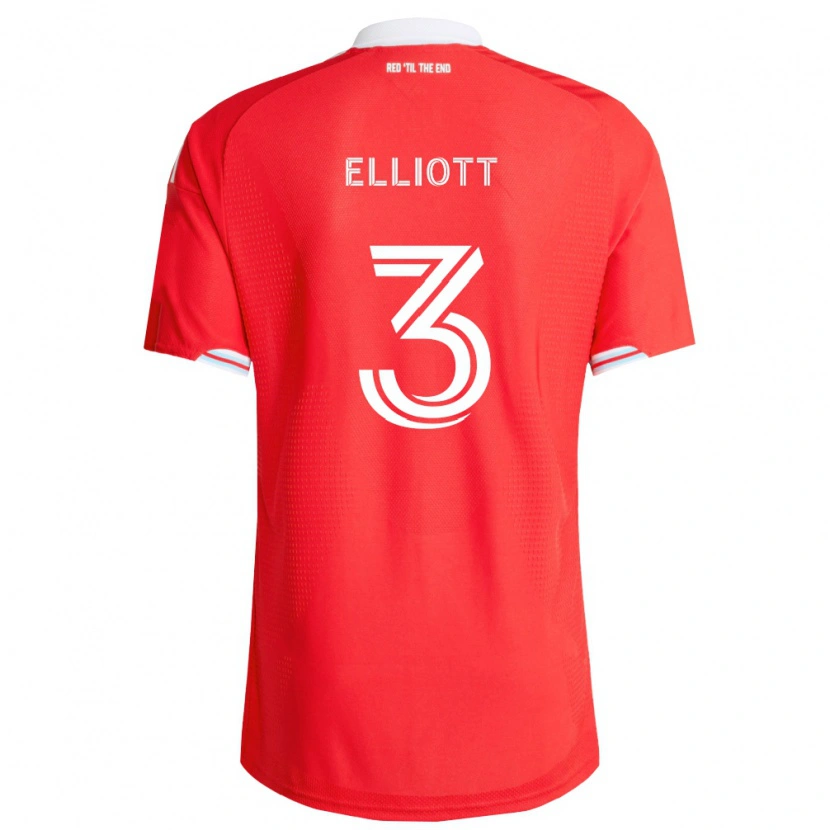 Danxen Women Jack Elliott #3 Red Deep Blue White Home Jersey 2026/27 T-Shirt