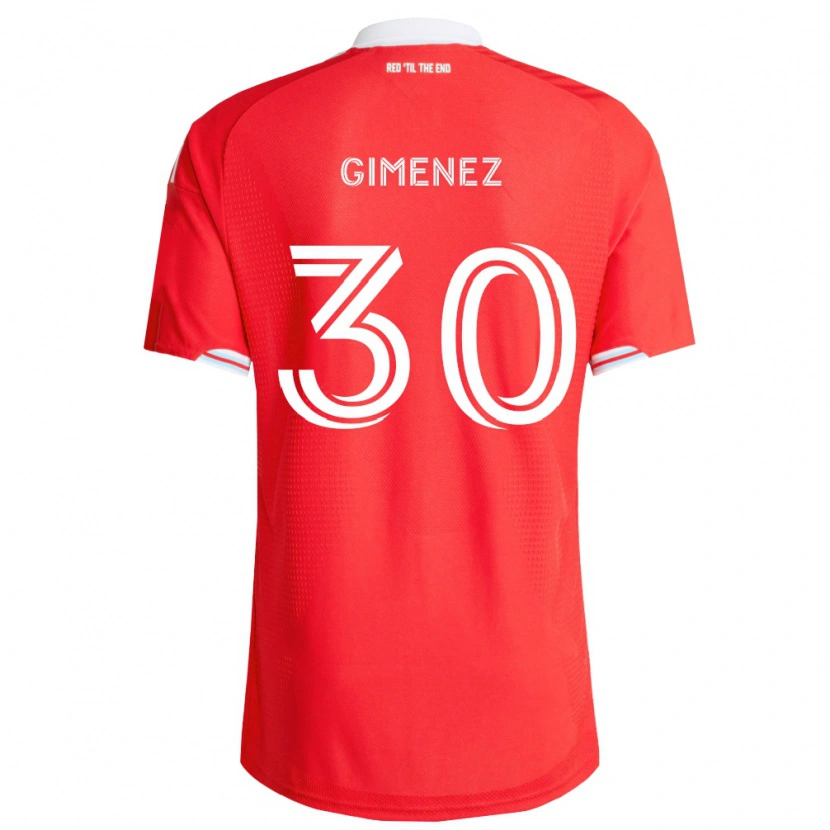 Danxen Women Gastón Giménez #30 Red Deep Blue White Home Jersey 2026/27 T-Shirt