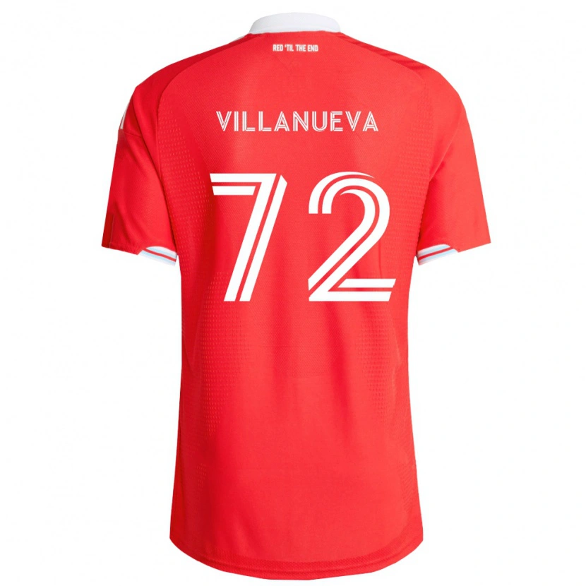 Danxen Women Damyan Villanueva #72 Red Deep Blue White Home Jersey 2026/27 T-Shirt