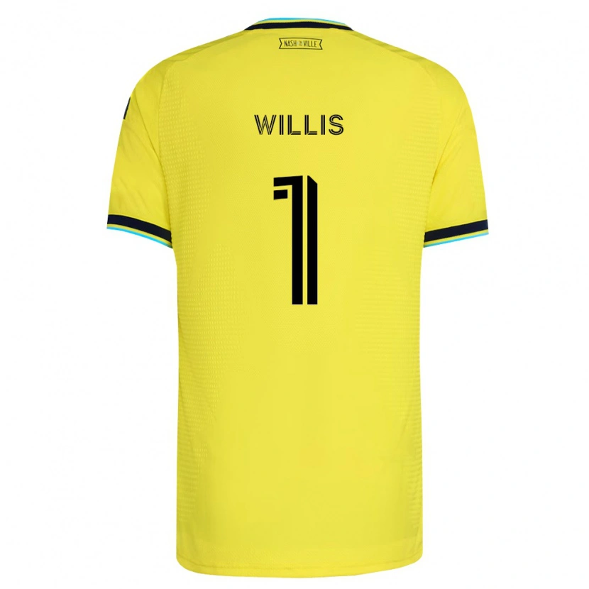 Danxen Women Joe Willis #1 Bright Yellow Navy Blue Home Jersey 2026/27 T-Shirt