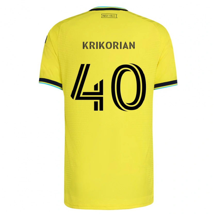 Danxen Women Andre Krikorian #40 Bright Yellow Navy Blue Home Jersey 2026/27 T-Shirt