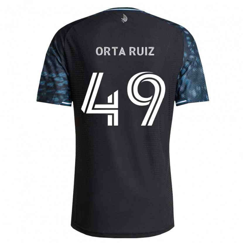 Danxen Women Jose Orta Ruiz #49 Black White Home Jersey 2026/27 T-Shirt