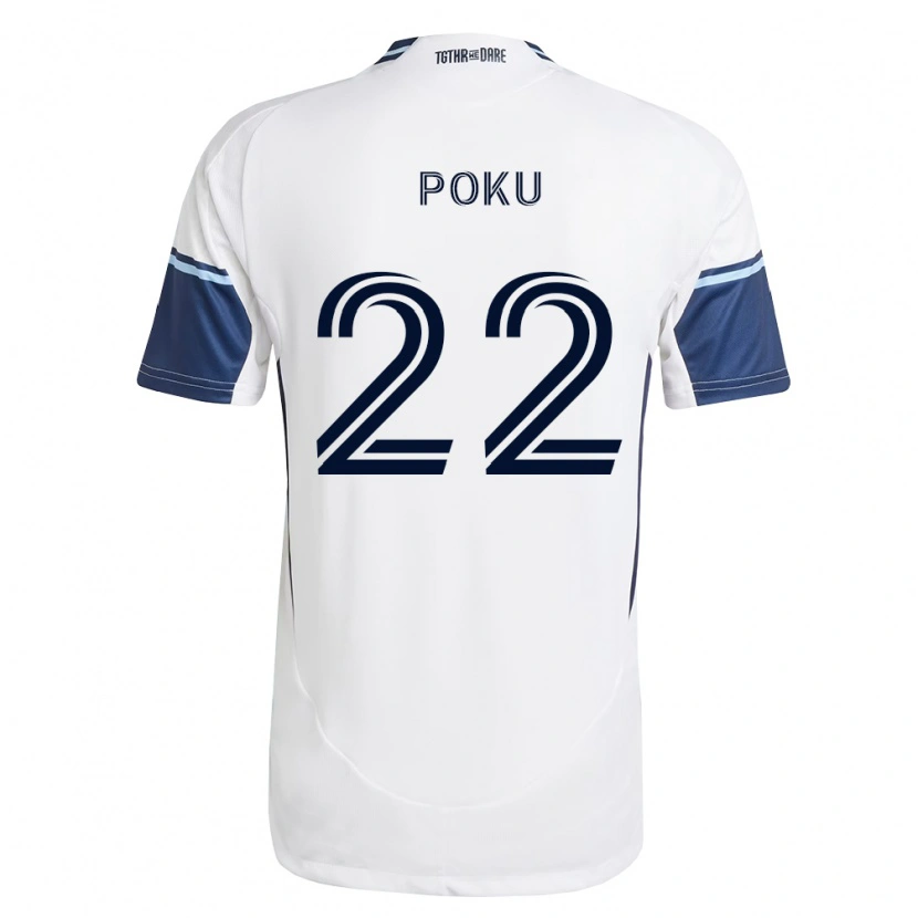 Danxen Women Kwasi Poku #22 White Royal Blue Home Jersey 2026/27 T-Shirt