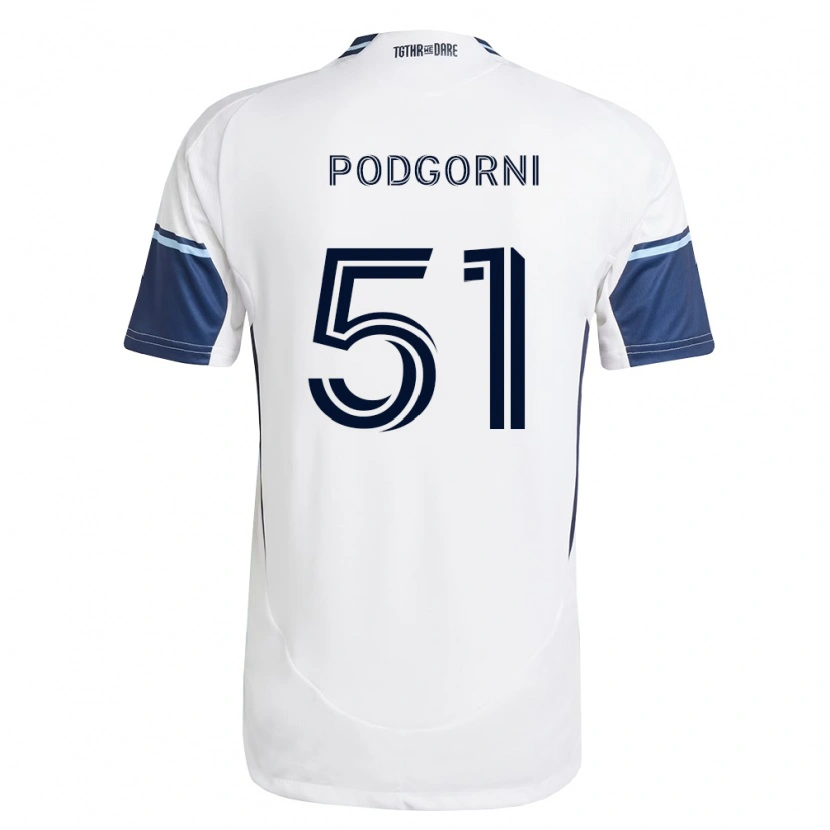 Danxen Women Kevin Podgorni #51 White Royal Blue Home Jersey 2026/27 T-Shirt
