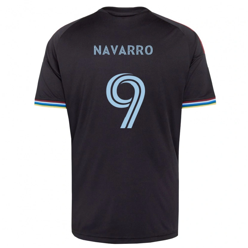 Danxen Women Rafael Navarro #9 Black Sky Blue Home Jersey 2026/27 T-Shirt