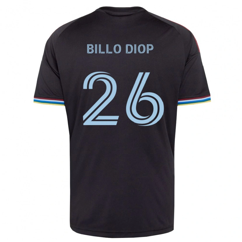 Danxen Women Mamadou Billo Diop #26 Black Sky Blue Home Jersey 2026/27 T-Shirt