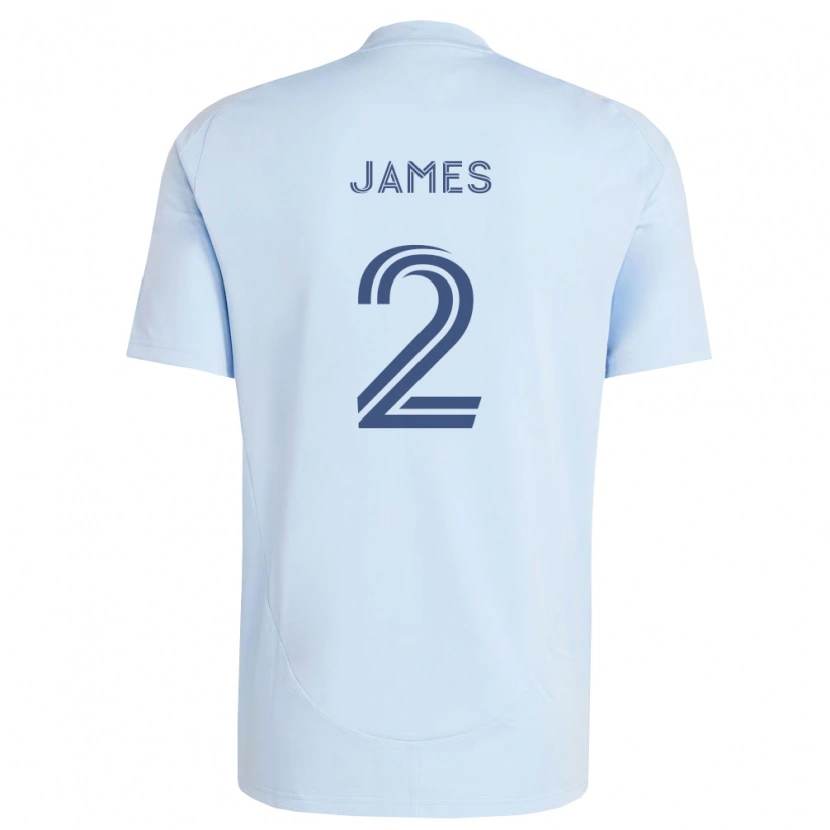 Danxen Women Ian James #2 Light Blue Light Grey Home Jersey 2026/27 T-Shirt
