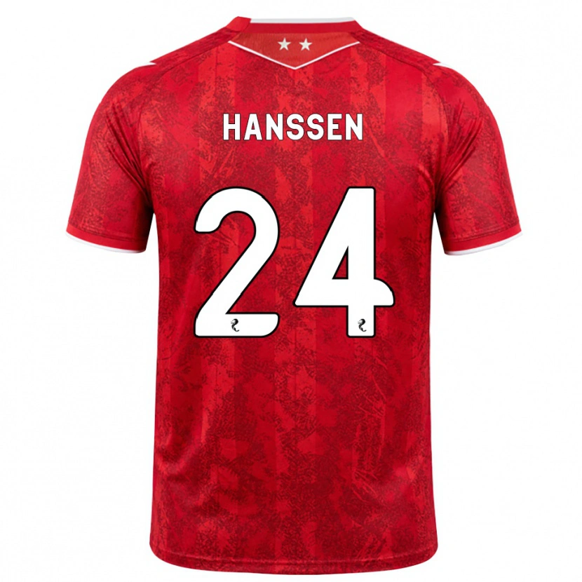 Danxen Women Nadine Hanssen #24 Red White Home Jersey 2026/27 T-Shirt