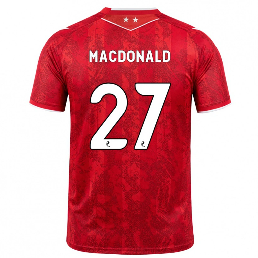 Danxen Women Angus Macdonald #27 Red White Home Jersey 2026/27 T-Shirt
