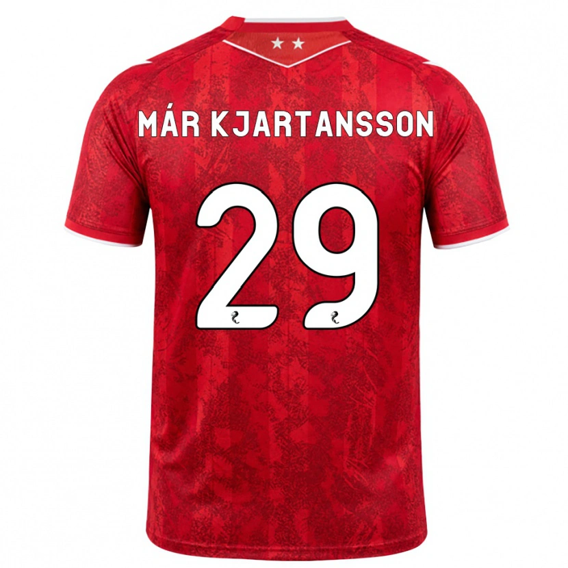 Danxen Women Kjartan Már Kjartansson #29 Red White Home Jersey 2026/27 T-Shirt
