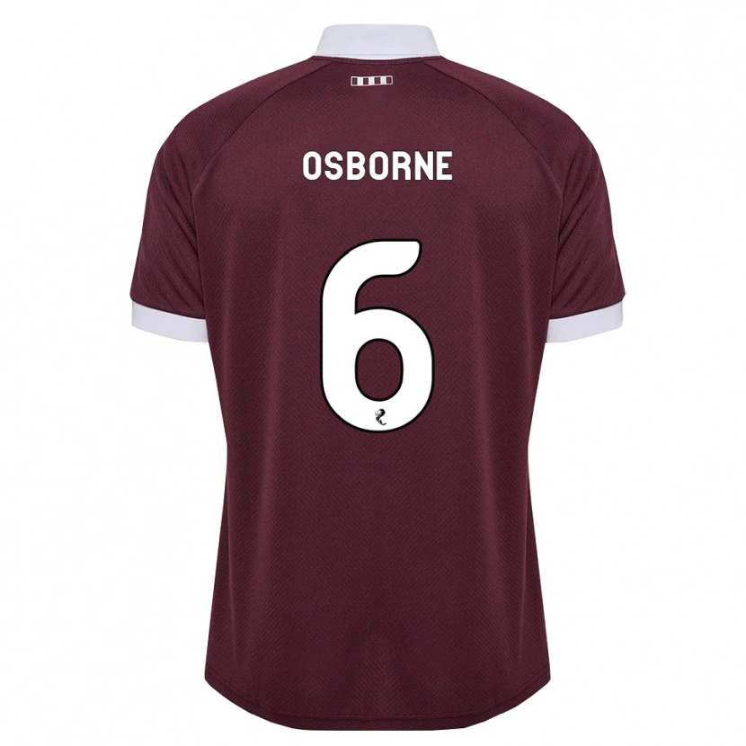 Danxen Women Alfie Osborne #6 Burgundy White Home Jersey 2026/27 T-Shirt