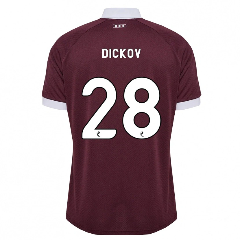Danxen Women Sam Dickov #28 Burgundy White Home Jersey 2026/27 T-Shirt