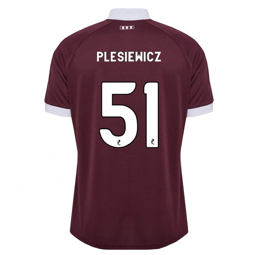 Danxen Women Szymon Plesiewicz #51 Burgundy White Home Jersey 2026/27 T-Shirt