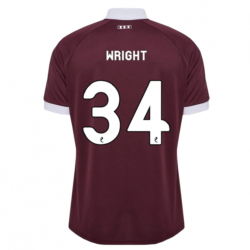 Danxen Women Kieran Wright #34 Burgundy White Home Jersey 2026/27 T-Shirt