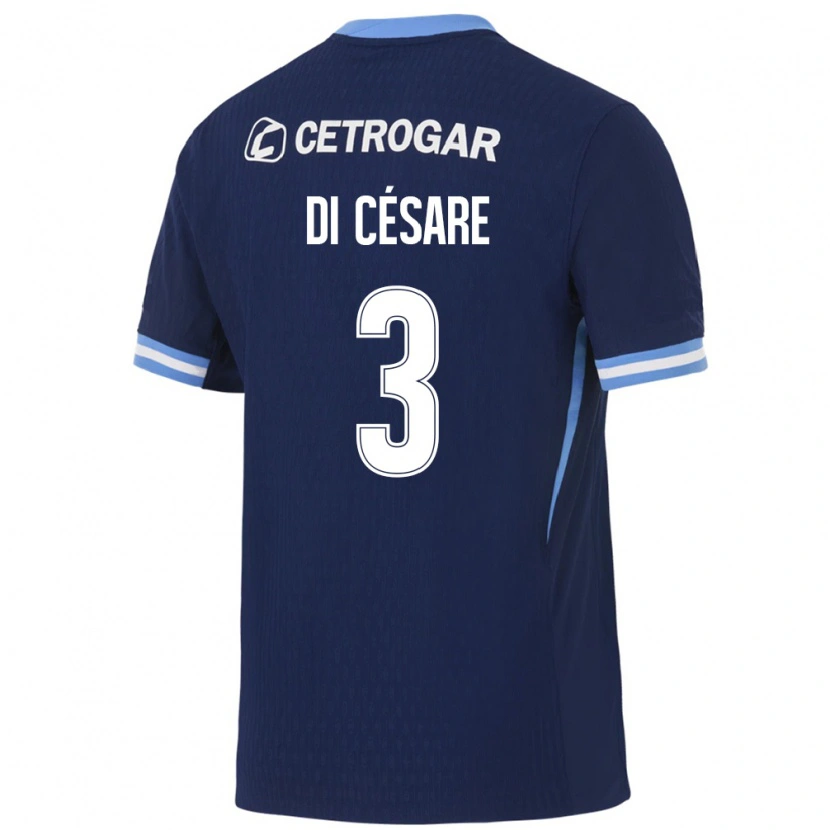 Danxen Women Marco Di Césare #3 Royal Blue Light Blue White Away Jersey 2026/27 T-Shirt