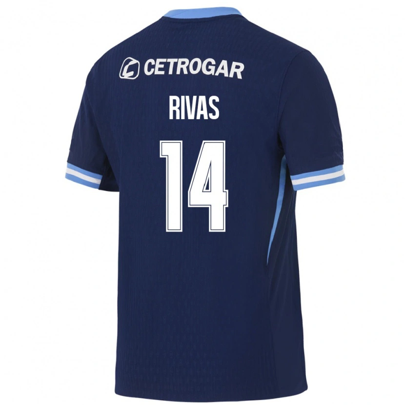 Danxen Women Lautaro Rivas #14 Royal Blue Light Blue White Away Jersey 2026/27 T-Shirt