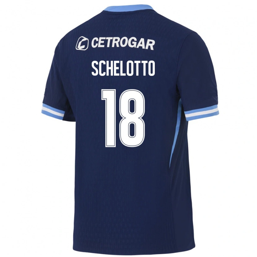 Danxen Women Ezequiel Schelotto #18 Royal Blue Light Blue White Away Jersey 2026/27 T-Shirt