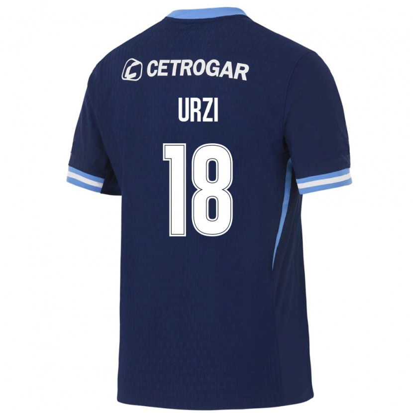 Danxen Women Agustín Urzi #18 Royal Blue Light Blue White Away Jersey 2026/27 T-Shirt