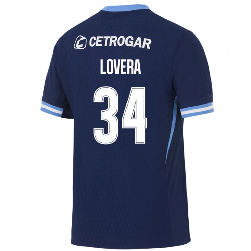 Danxen Women Maximiliano Lovera #34 Royal Blue Light Blue White Away Jersey 2026/27 T-Shirt