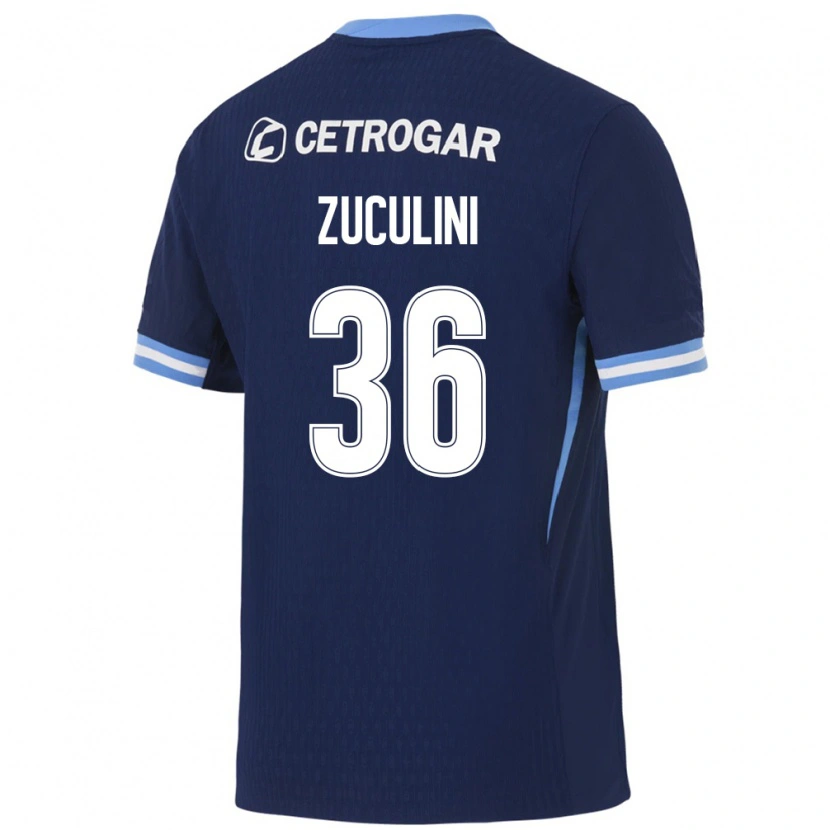 Danxen Women Bruno Zuculini #36 Royal Blue Light Blue White Away Jersey 2026/27 T-Shirt