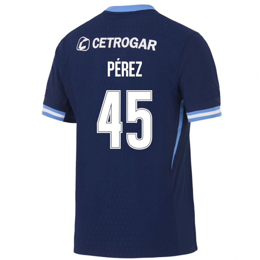 Danxen Women Ezequiel Pérez #45 Royal Blue Light Blue White Away Jersey 2026/27 T-Shirt