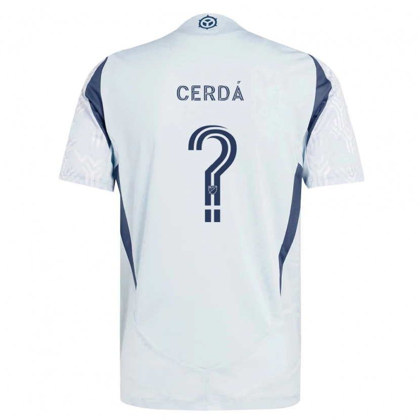 Danxen Women Adrián Cerdá #0 Blue Gray White Away Jersey 2026/27 T-Shirt