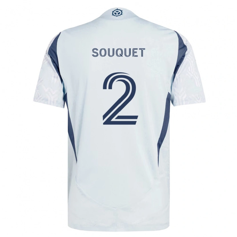 Danxen Women Arnaud Souquet #2 Blue Gray White Away Jersey 2026/27 T-Shirt