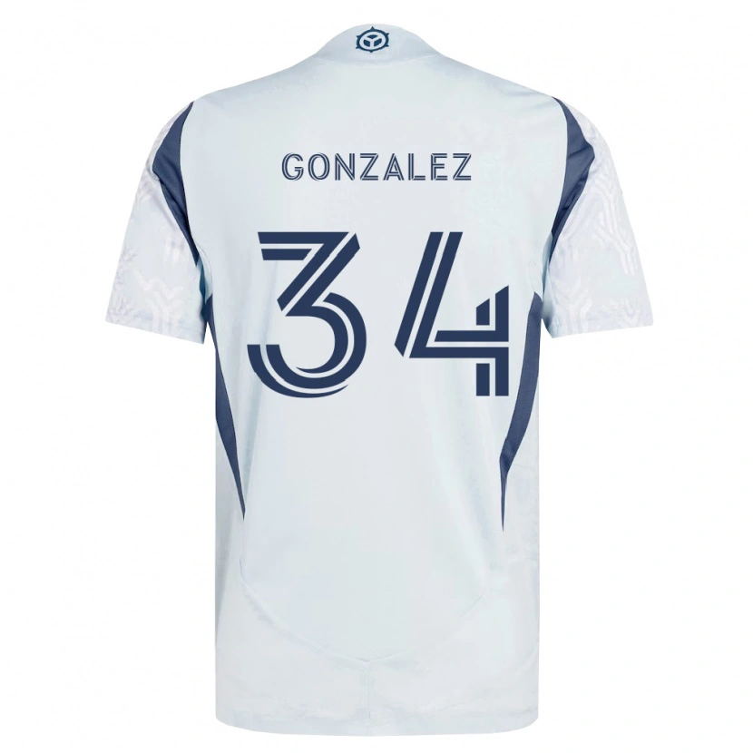 Danxen Women Omar González #34 Blue Gray White Away Jersey 2026/27 T-Shirt