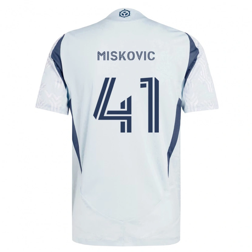 Danxen Women Mihajlo Miskovic #41 Blue Gray White Away Jersey 2026/27 T-Shirt