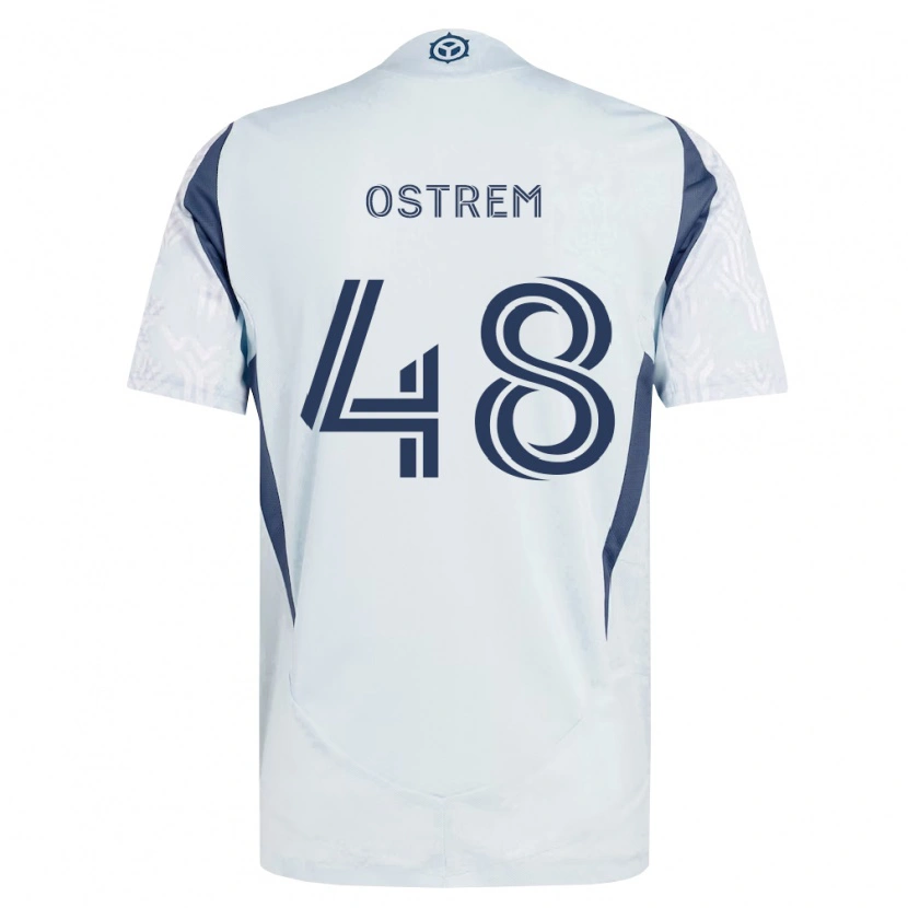 Danxen Women Charlie Ostrem #48 Blue Gray White Away Jersey 2026/27 T-Shirt