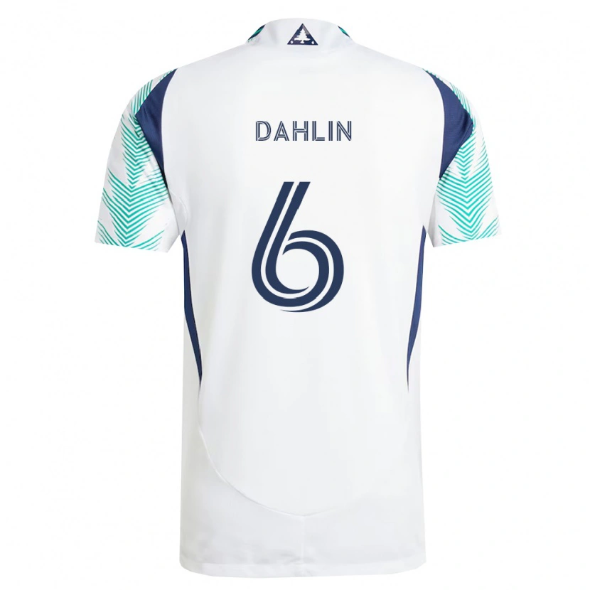 Danxen Women Gabe Dahlin #6 White Navy Blue Light Green Away Jersey 2026/27 T-Shirt