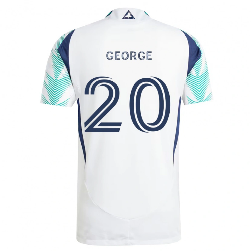 Danxen Women Sharod George #20 White Navy Blue Light Green Away Jersey 2026/27 T-Shirt