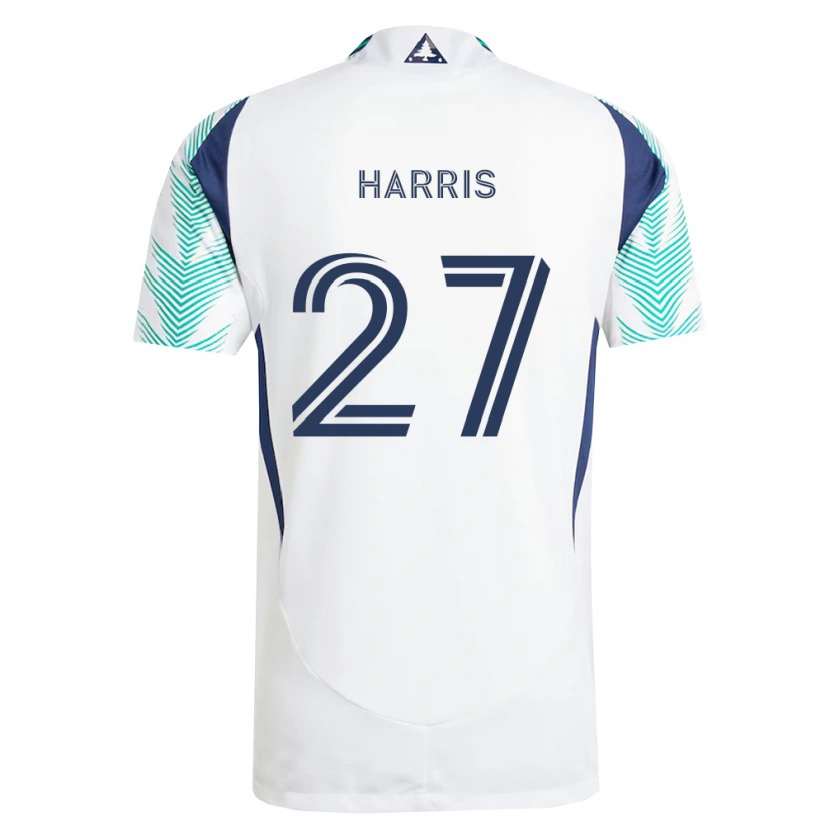 Danxen Women Wilson Harris #27 White Navy Blue Light Green Away Jersey 2026/27 T-Shirt