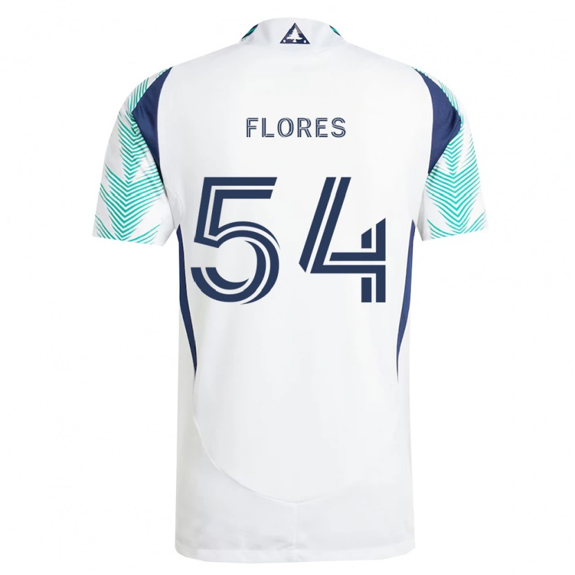 Danxen Women Edwin Flores #54 White Navy Blue Light Green Away Jersey 2026/27 T-Shirt