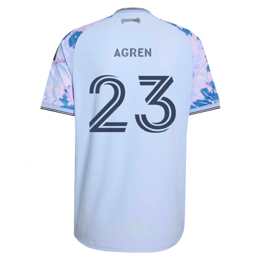 Danxen Women Oskar Agren #23 Royal Blue White Black Away Jersey 2026/27 T-Shirt