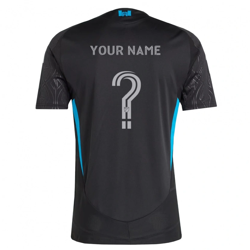 Danxen Women Your Name #0 Black White Sky Blue Away Jersey 2026/27 T-Shirt