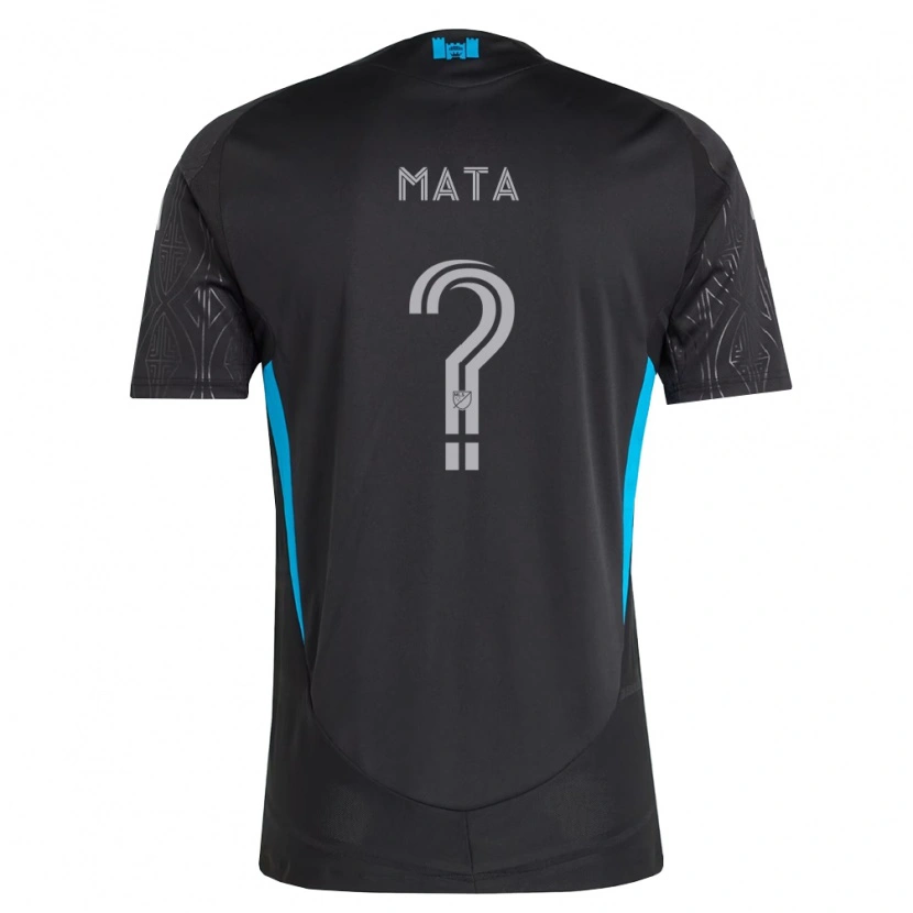 Danxen Women Ivan Mata #0 Black White Sky Blue Away Jersey 2026/27 T-Shirt