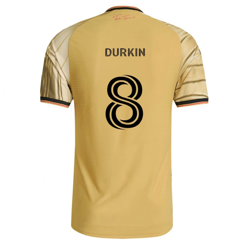 Danxen Women Chris Durkin #8 Brown Yellow Black Away Jersey 2026/27 T-Shirt