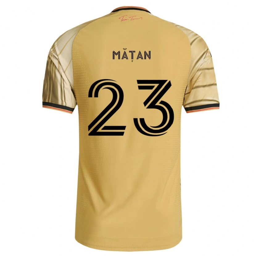 Danxen Women Alexandru Mățan #23 Brown Yellow Black Away Jersey 2026/27 T-Shirt