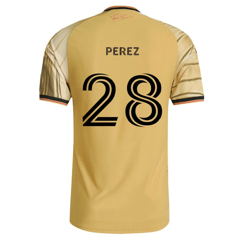 Danxen Women Miguel Perez #28 Brown Yellow Black Away Jersey 2026/27 T-Shirt