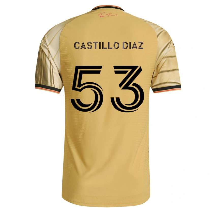Danxen Women Jesus Castillo Diaz #53 Brown Yellow Black Away Jersey 2026/27 T-Shirt