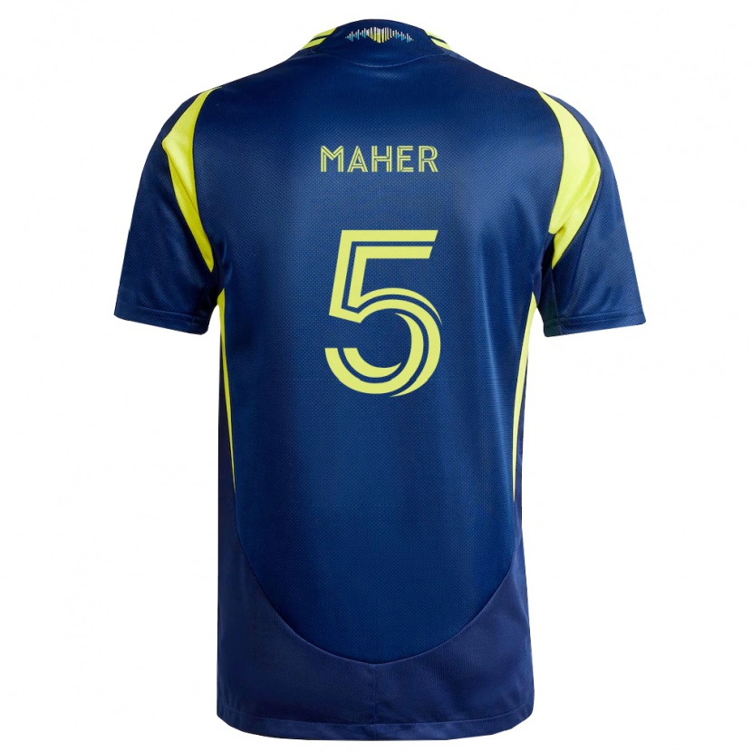 Danxen Women Jack Maher #5 Yellow Navy Blue Away Jersey 2026/27 T-Shirt
