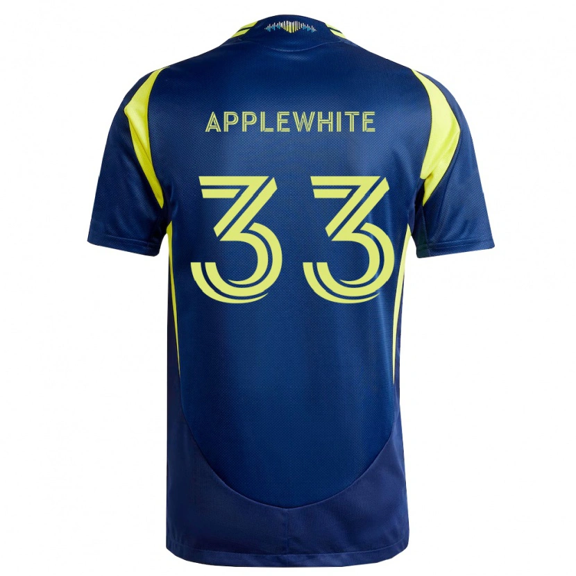 Danxen Women Christopher Applewhite #33 Yellow Navy Blue Away Jersey 2026/27 T-Shirt