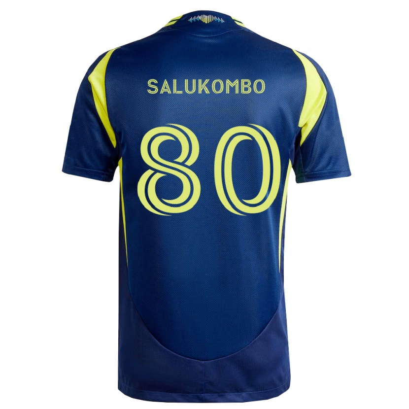 Danxen Women David Salukombo #80 Yellow Navy Blue Away Jersey 2026/27 T-Shirt